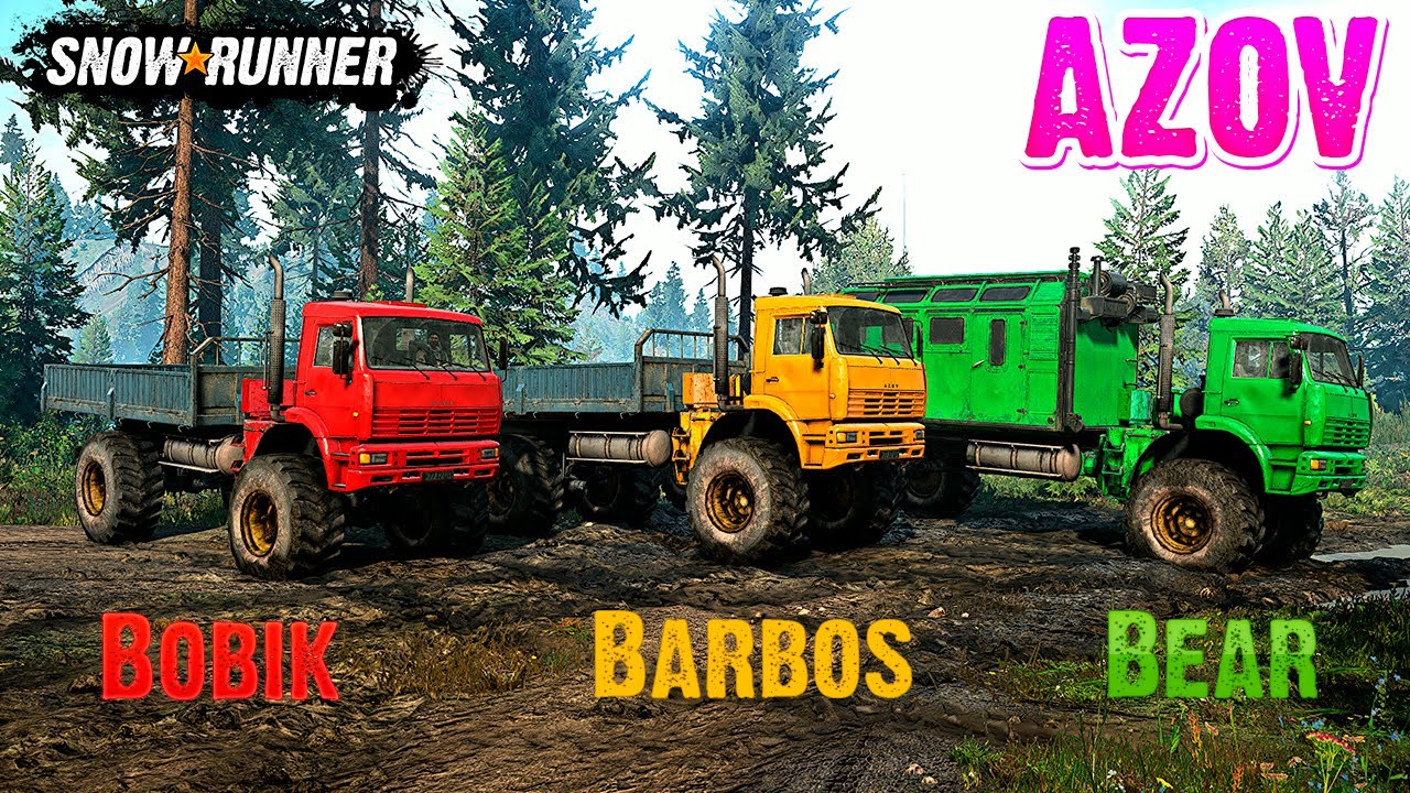 AZOV Bobik Barbos Bear Обзор Мода SnowRunner