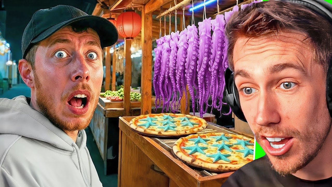 Miniminter Reacts To Testing VIRAL Street Food!