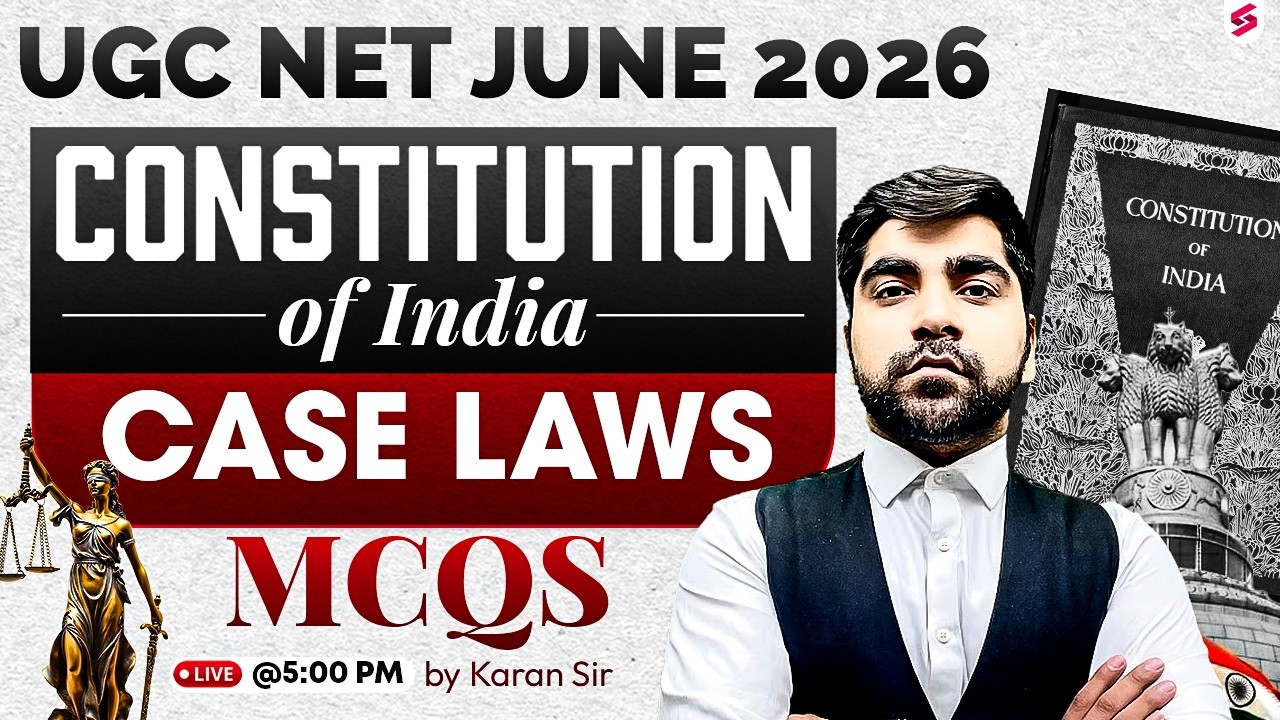 UGC NET Law Preparation 2026 | Constitution of India UGC NET | Case Law UGC NET Law By Karan Sir