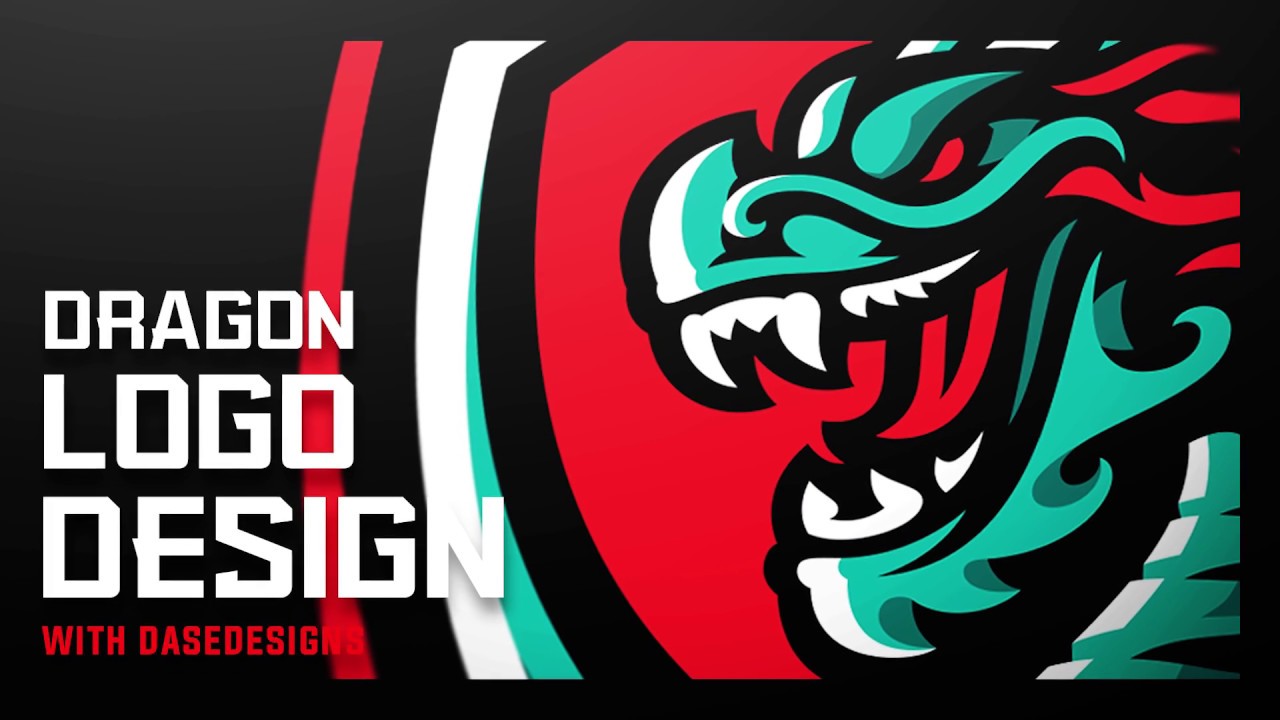 Chinese Dragon eSports Logo | Adobe Illustrator Sports Logo | DaseDesigns