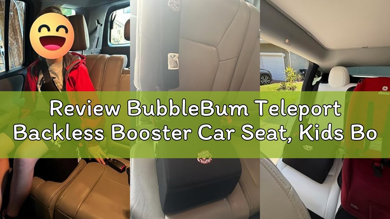 Review BubbleBum Teleport Backless Booster Car Seat, Kids Booster Seat for Car 40-100 lbs, Telescopi