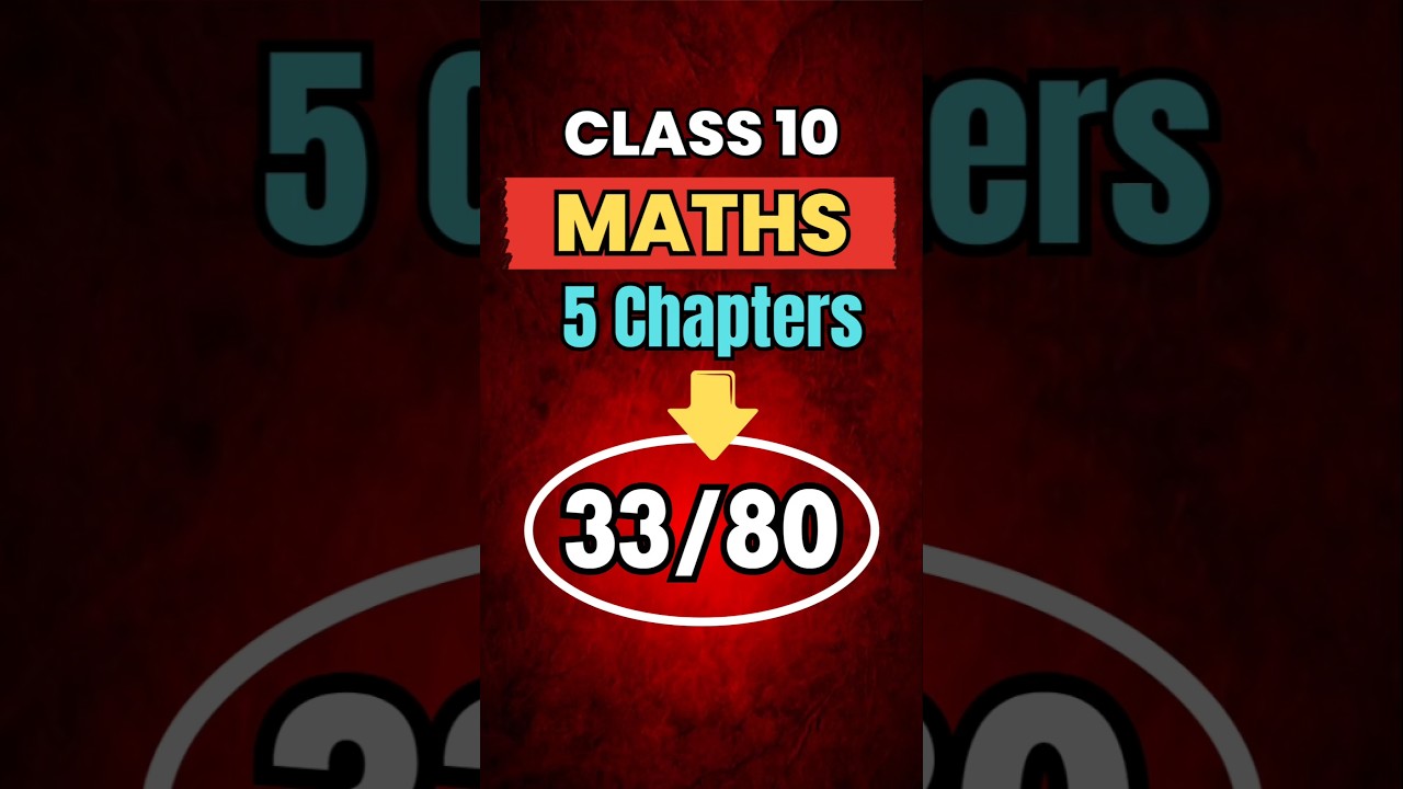 5 chapters = 33 Marks | Class 10 Maths Most Important Chapters for CBSE 2026 | 