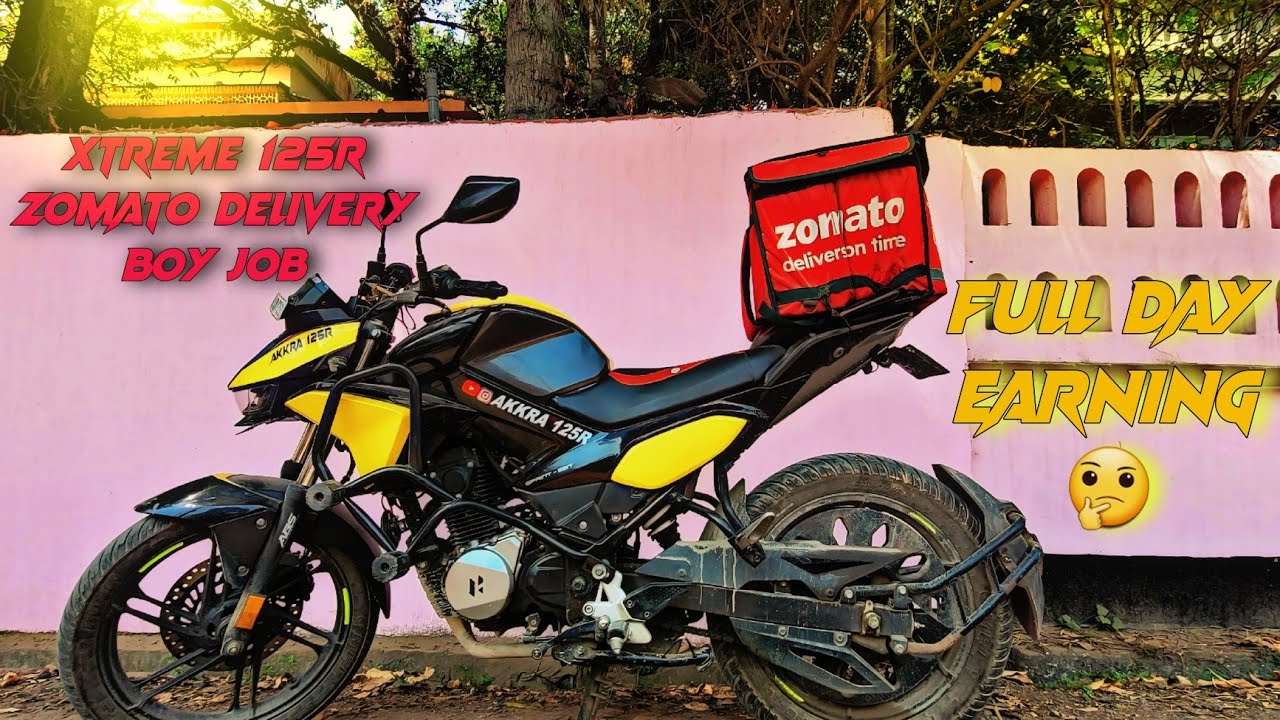Hero Xtreme 125R Zomato delivery Boy Job Full Day Earning  || AKKRA 125R ||