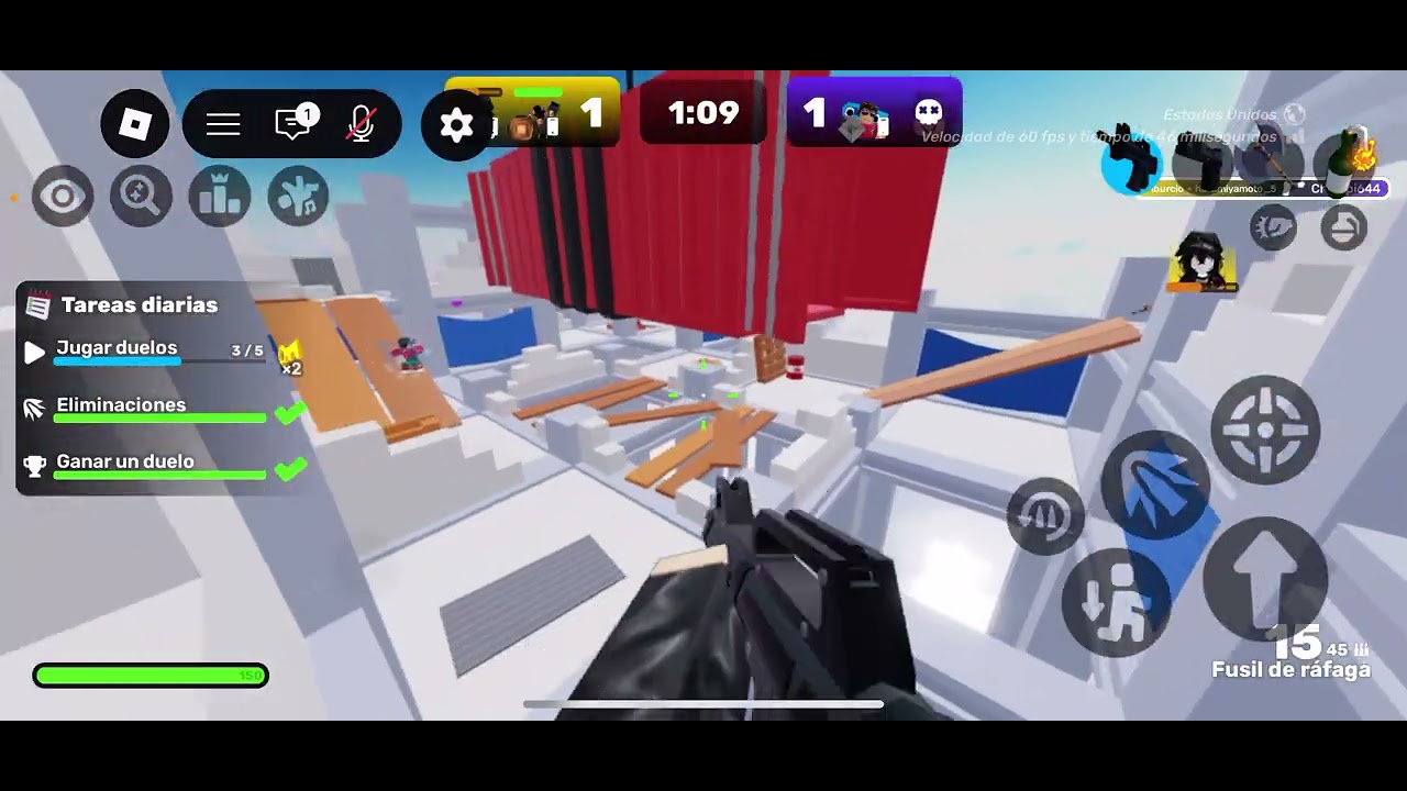 Partida de rivales 2v2 todo aleatorio rankets