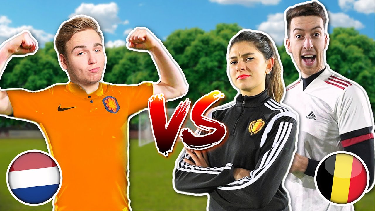 GEKKE VOETBAL CHALLENGE vs DYLAN HAEGENS - BELGIE vs NEDERLAND #377