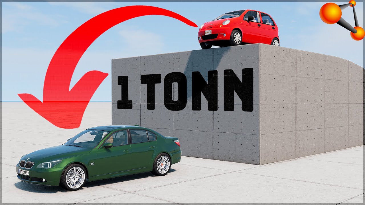 DAEWOO MATIZ vs CARS! ROOF CRASH TEST! - BeamNg Drive