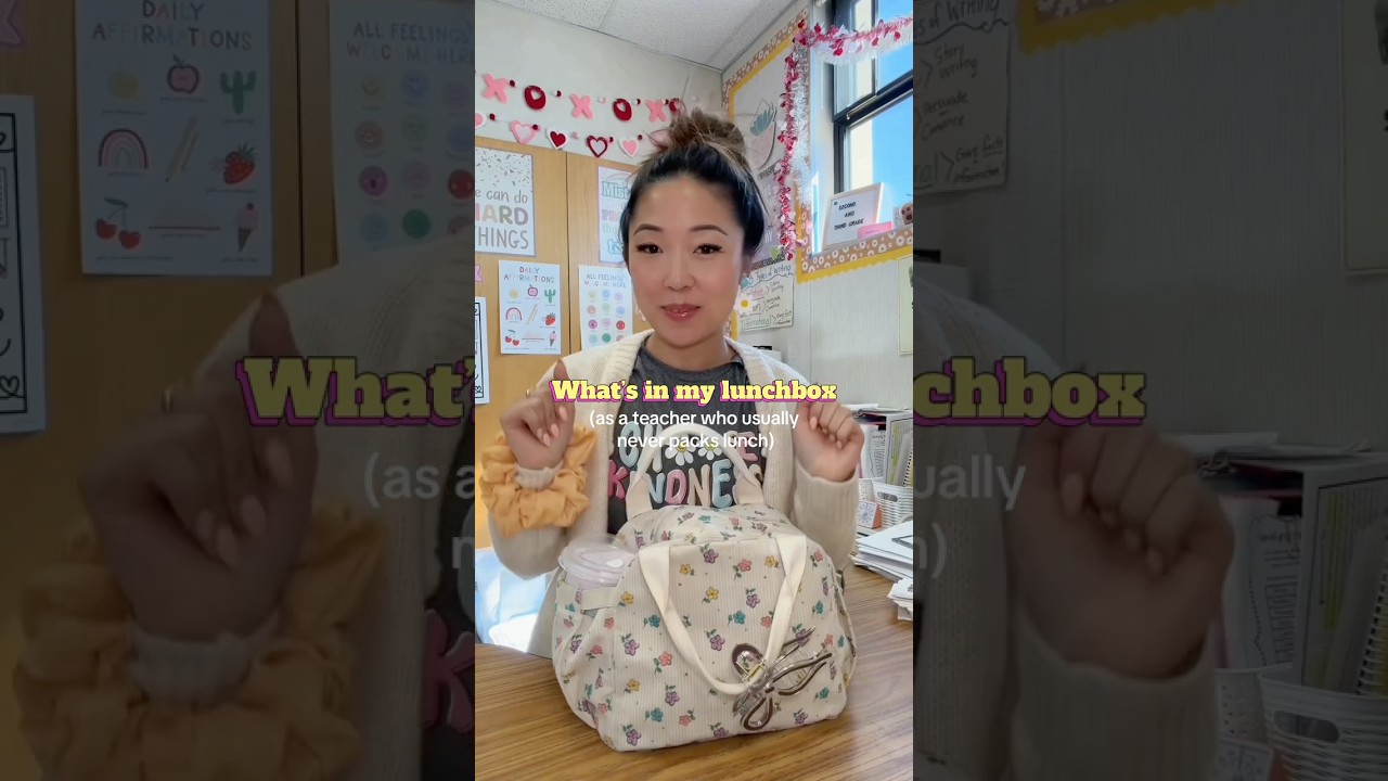 Whats in my lunch box (as a teacher who usually doesn&rsquo;t pack lunch 😅) #school #teacher #lunch