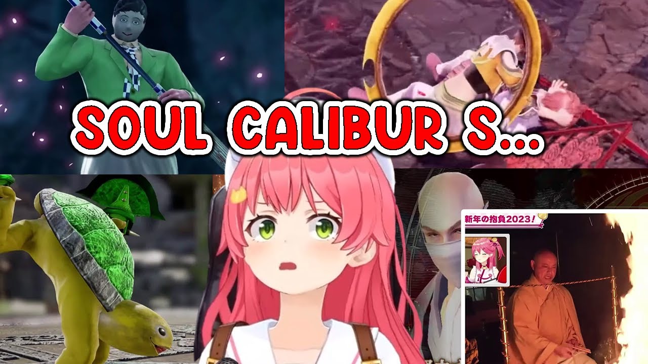 Miko can't stop laughing at 35p's character creation in Soul Calibur VI