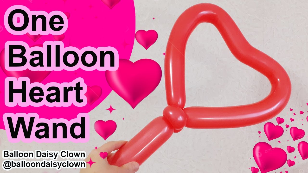 One Balloon Heart Wand Twisting Tutorial