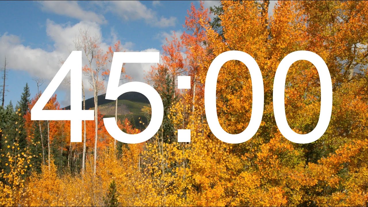 45 Minute Fall Timer with Music for Classroom (Relaxing Lofi, Calm Piano Alarm at End)