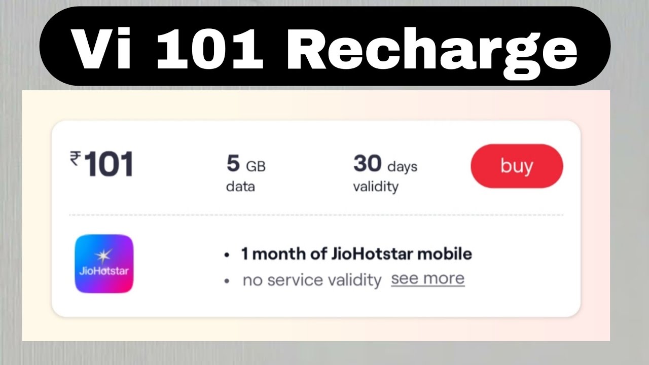 vi 101 recharge plan | vi 101 recharge plan jiohotstar | 101 vi recharge plan 2026