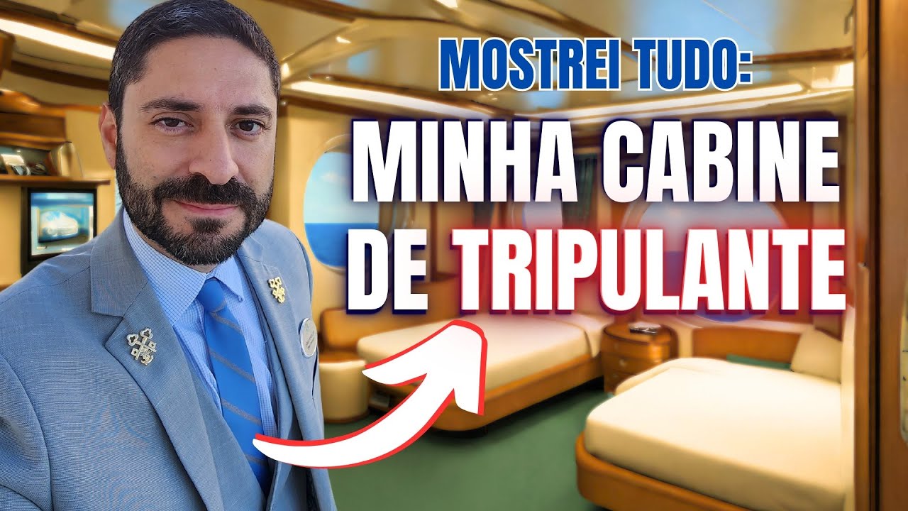 MINHA CABINE DE TRIPULANTE! Veja como &eacute; a cabine de um officer tripulante de navio de cruzeiros