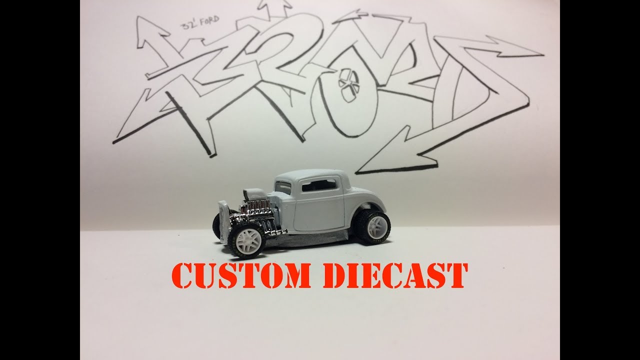 Custom hotwheels white 32 ford