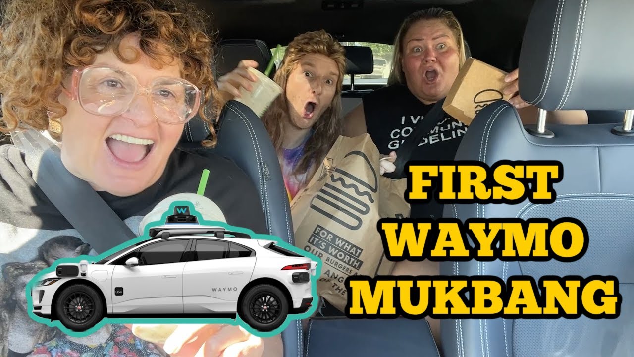 THE WORLD'S FIRST MUKBANG IN A WAYMO WITH TRAILER TALES