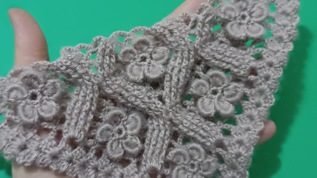 LOTUS ÇİÇEĞİ ÜÇGEN ŞAL YAPIMI ✔️HOW TO MAKE A LOTUS FLOWER TRIANGLE SHAWL✔️
