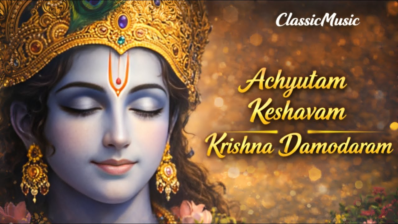 Achyutam Keshavam Krishna Damodaram 🙏 | Very Beautiful Krishna Bhajan | Full Song