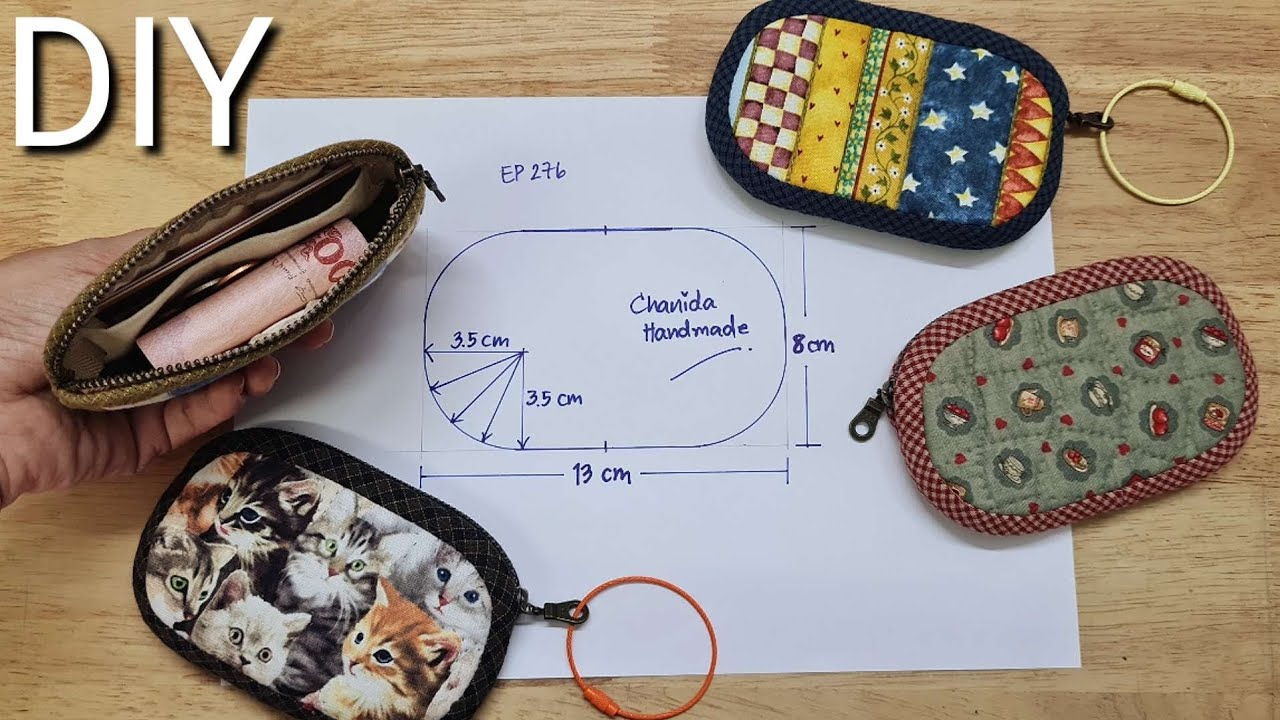 EP276 : DIY Mini Pouch | Mini Bag Keychain sewing tutorial