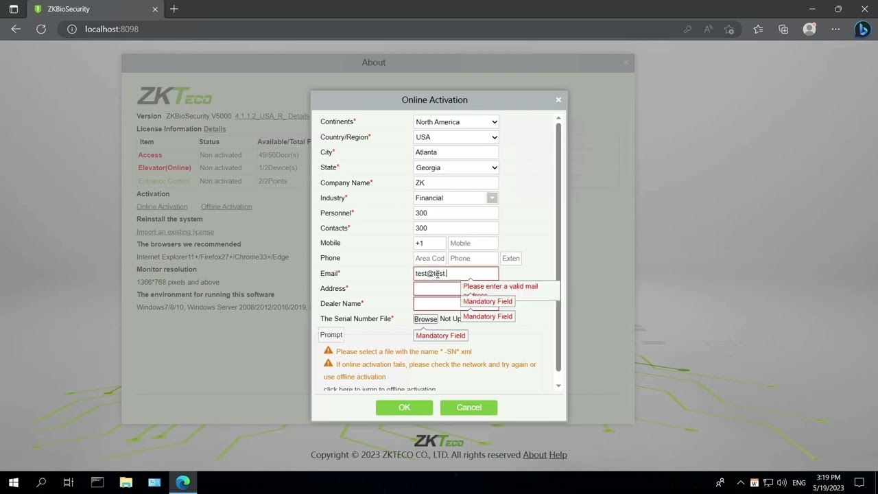 ZKBS License Activation
