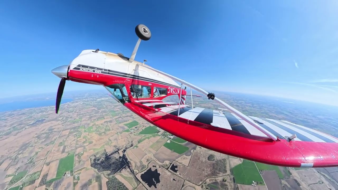 Super Decathlon aerobatics Oshkosh with Insta 360 X5