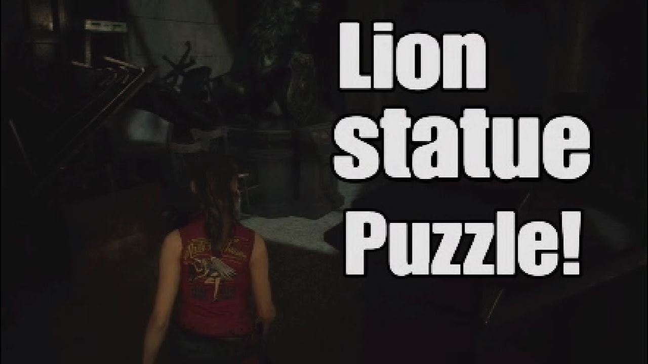 Resident Evil 2 Remake - [claire-2nd run lion statue Puzzle] 🧩🤔 طريقة حل لغز الأسد في لعبة