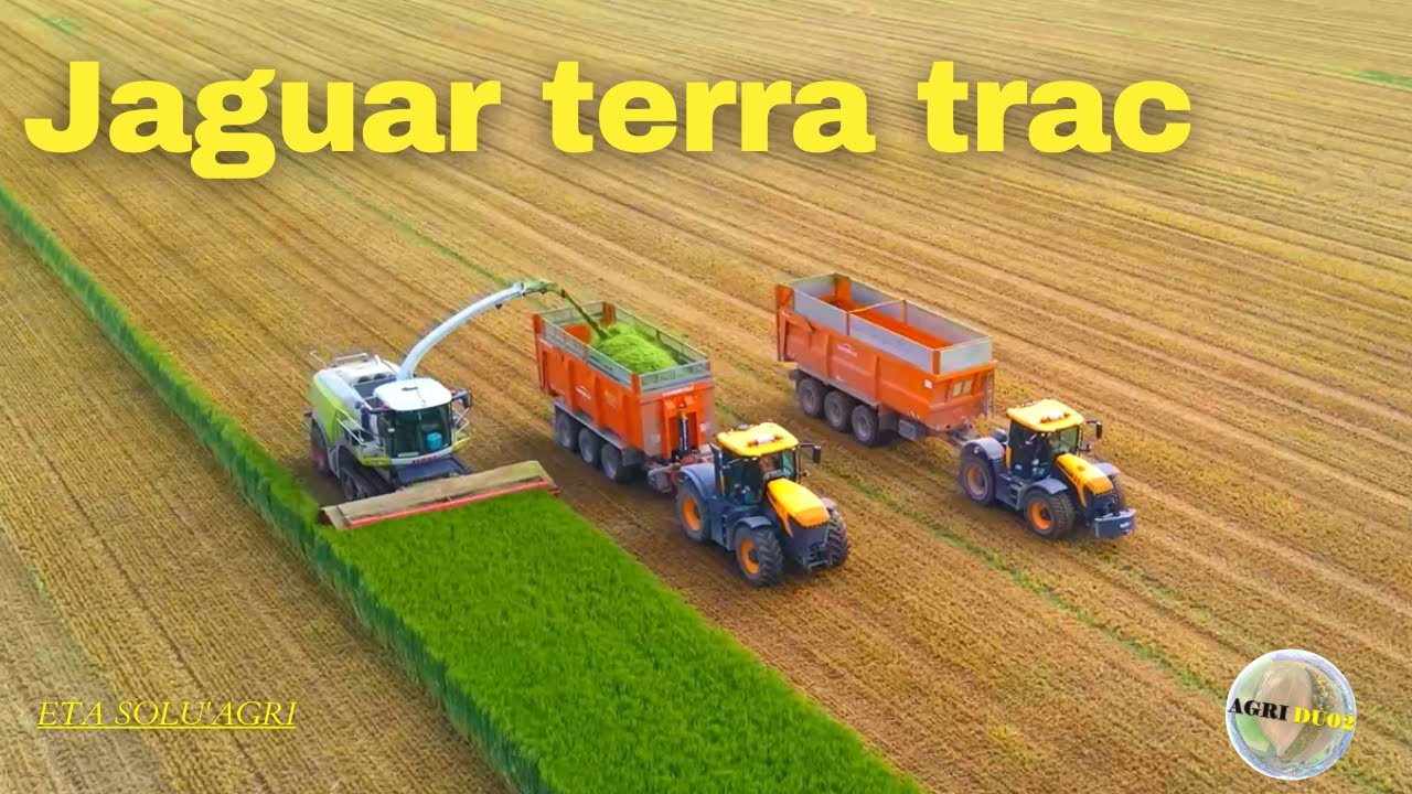Ensilage avec les CHENILLES Claas / JAGUAR TERRA TRAC / JCB FRACTRAC / JD 8R