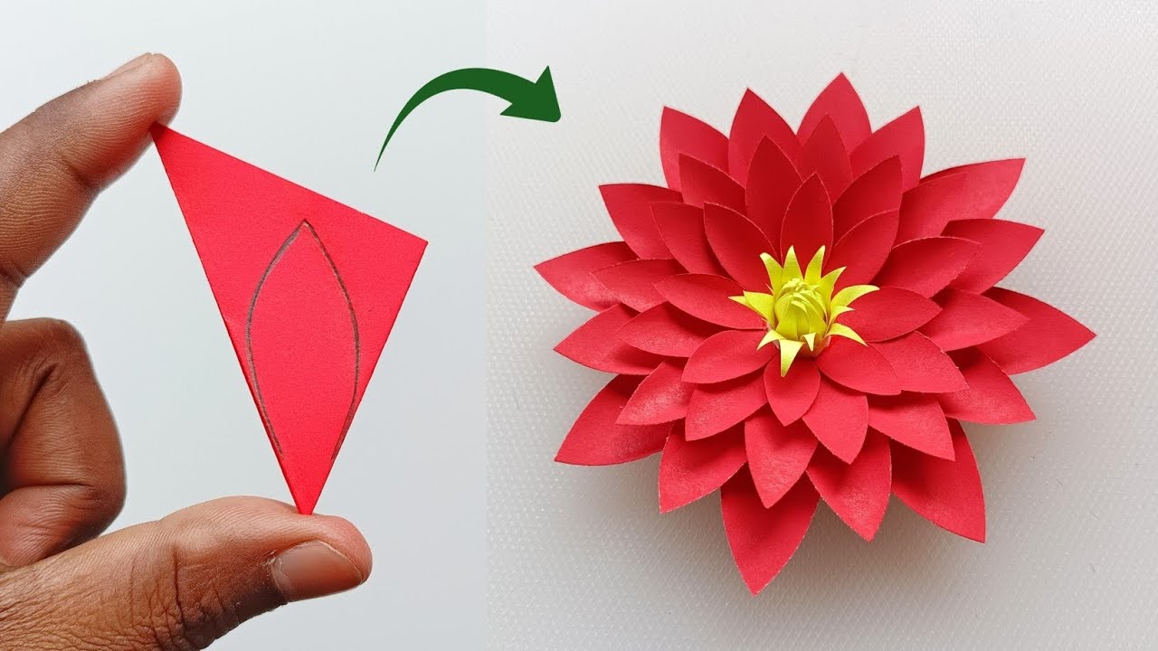 Paper Flowers | Flower Making with Paper | How to Make Paper Flowers | Easy Paper Flower Craft
