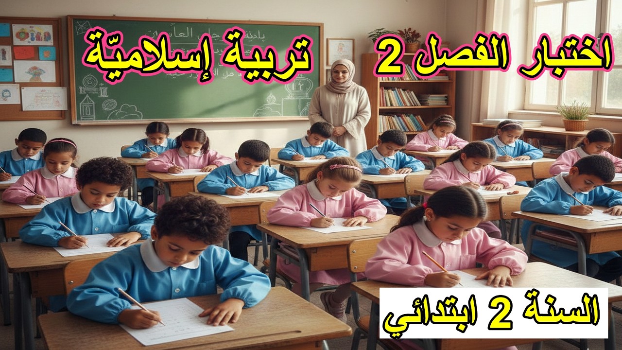 اختبار الفصل 2 في التربية الإسلامية للسنة الثانية ابتدائي