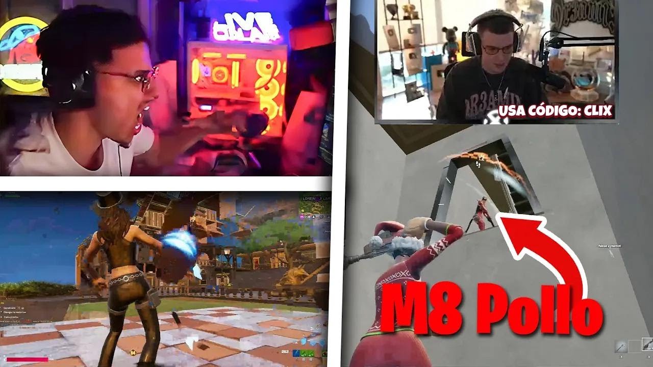 ¡Las peores FNCS para Jolavanille! CLIX se enfrenta 1 vs 3 a M8 Pollo y su trío
