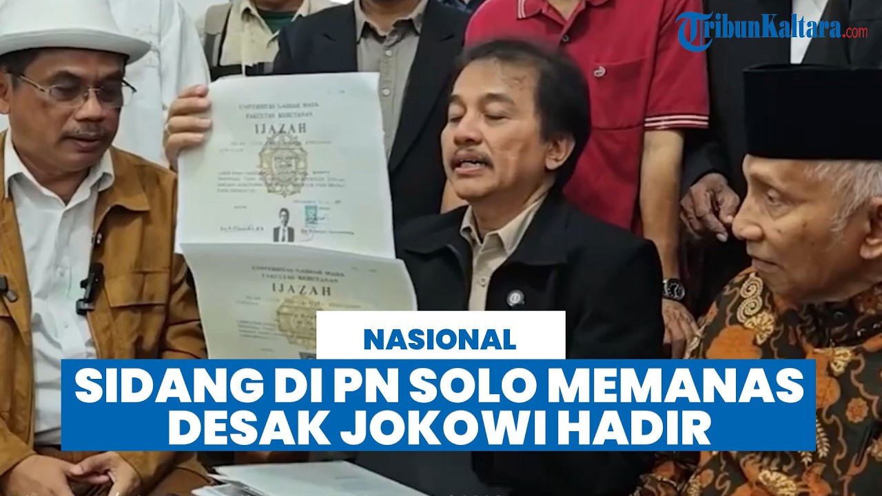 Sidang Memanas di PN Solo, Penggugat CLS Desak Jokowi Hadir Bawa Ijazah Asli, Dihadiri Roy & Rismon