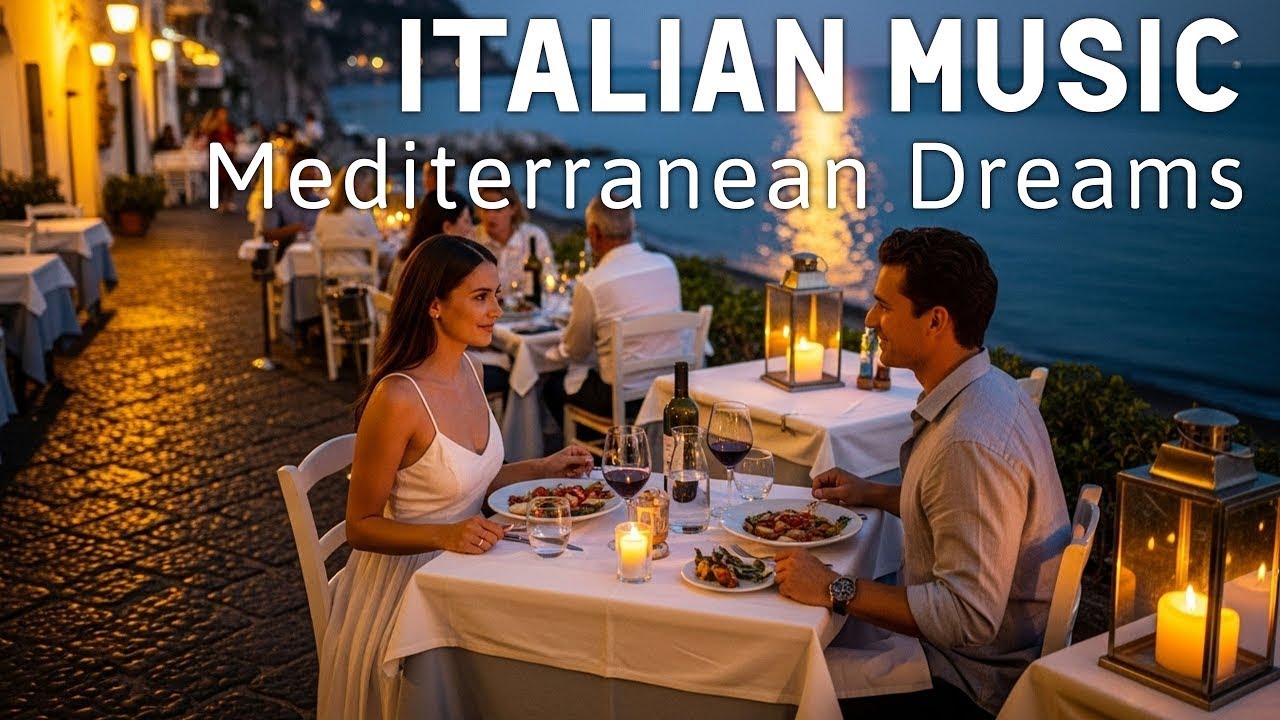 🔴 LIVE Italian Vibes Music 🎶 Calm Mediterranean Sounds with Amalfi Coast Views