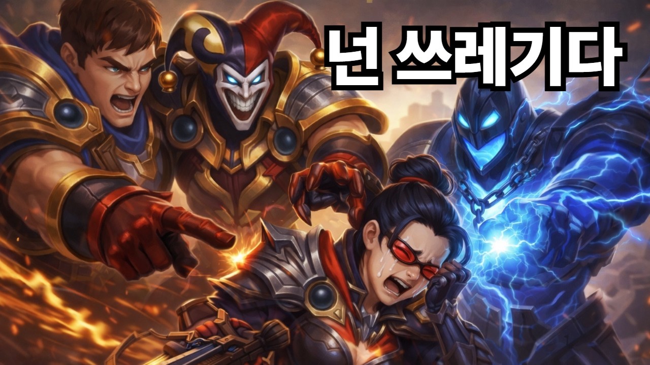 가렌보고 싱글벙글 탑베인 골랐다가 게임 접은 미담사례 ㅋㅋㅋ(가렌vs베인)