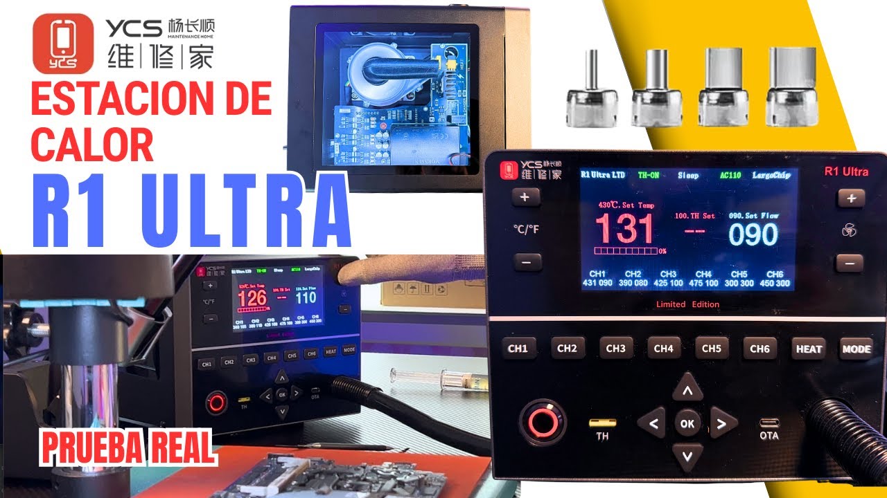 Estación de Calor YCS R1 Ultra | Prueba de Temperatura, Flujo de Aire ¿1450W Reales? #soldadura