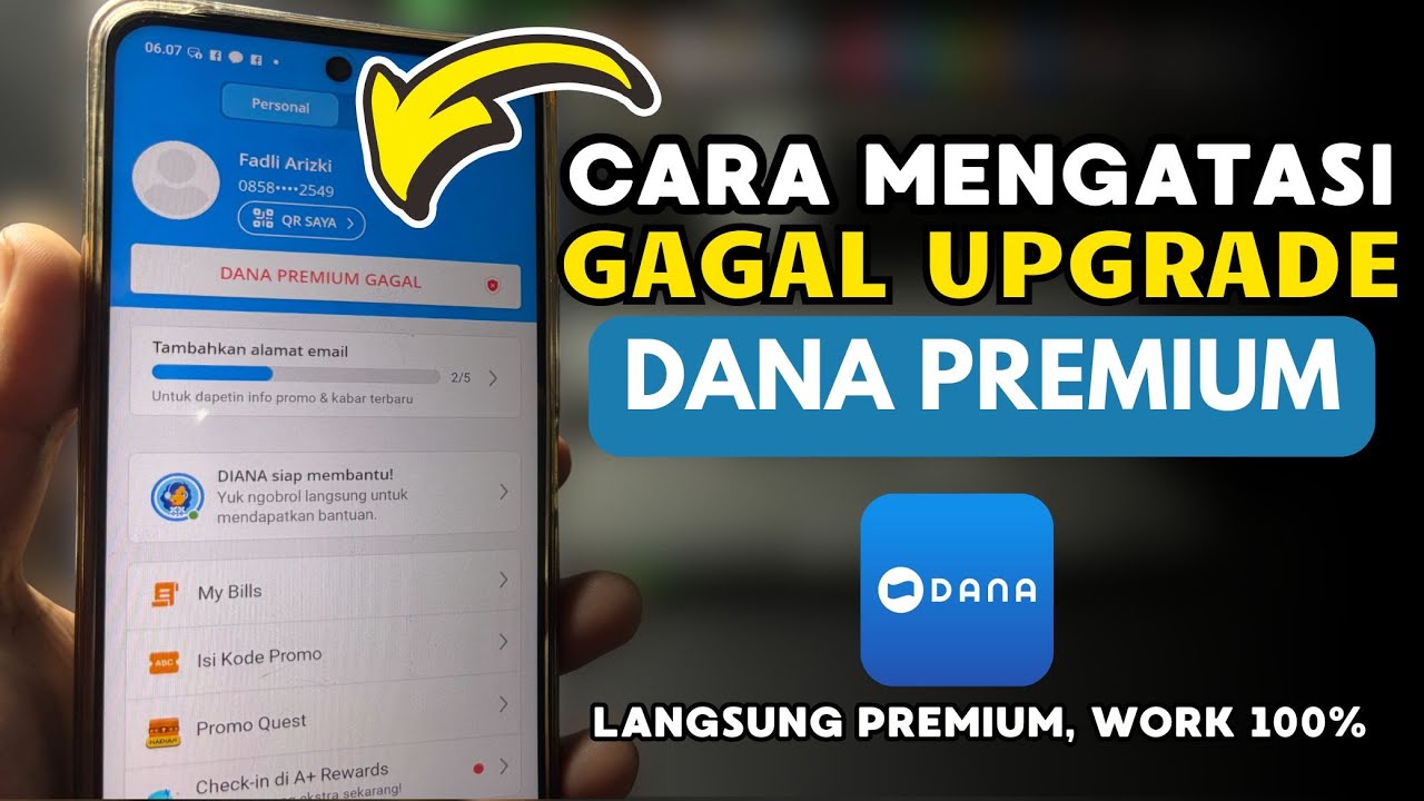 Cara Mengatasi DANA Premium Gagal | Cara Upgrade Dana Premium yang Sudah GAGAL