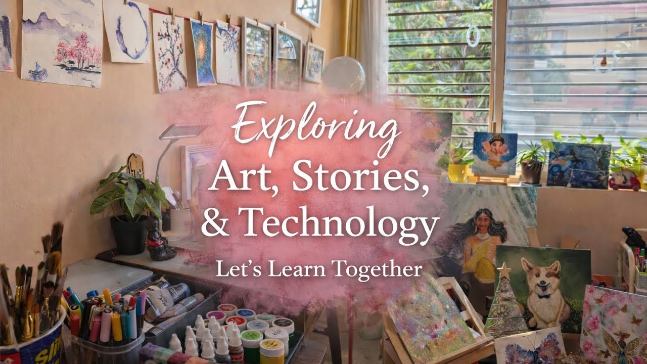 Welcome to My Art Studio | Exploring Art, Stories & Technology | Studio Tour & Art Process
