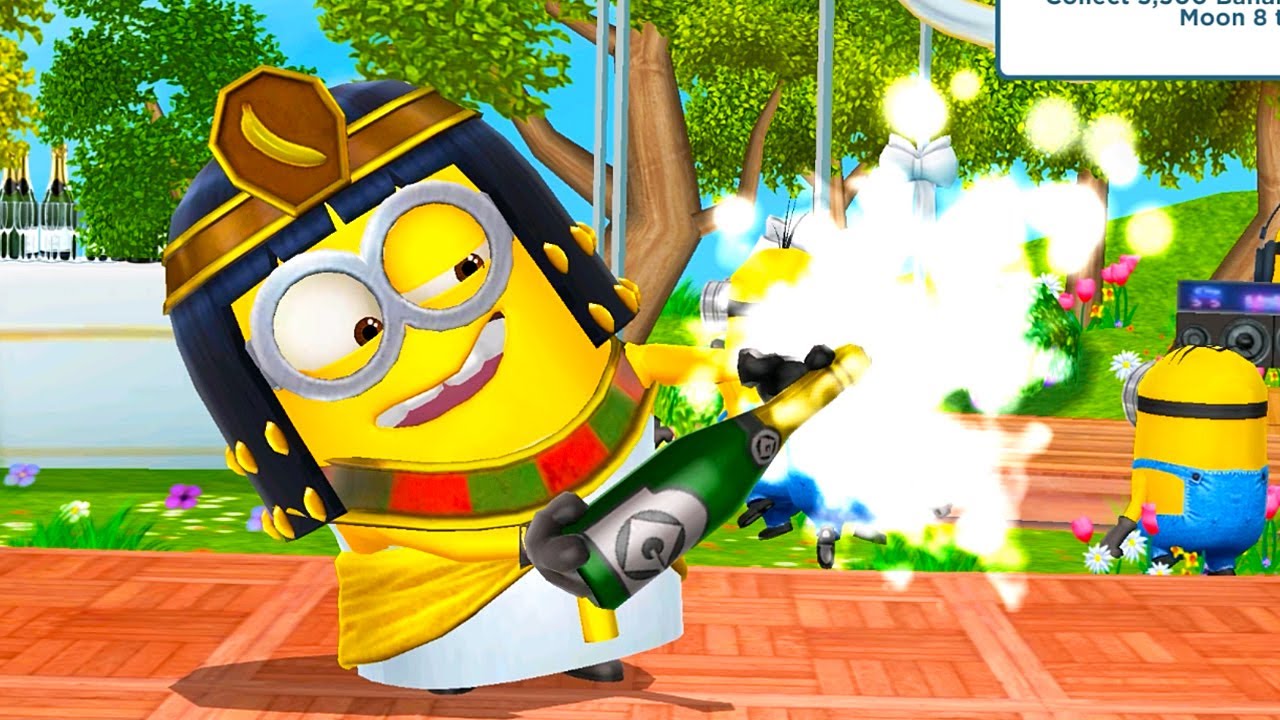 Minion rush lvl 1030 - Visit Moon and Collect Bananas with Cleopatra minion