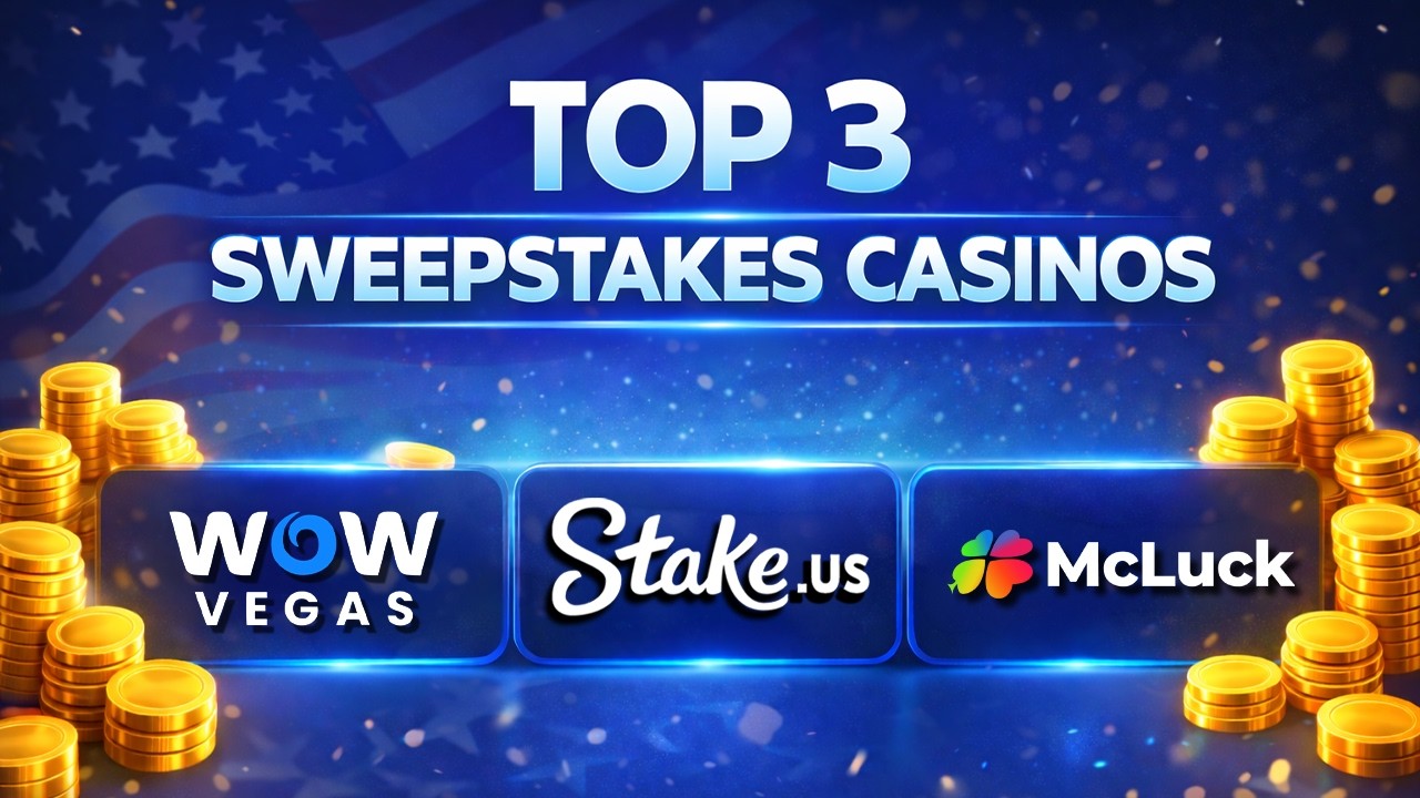 Top 3 Sweepstakes Casinos for US Players