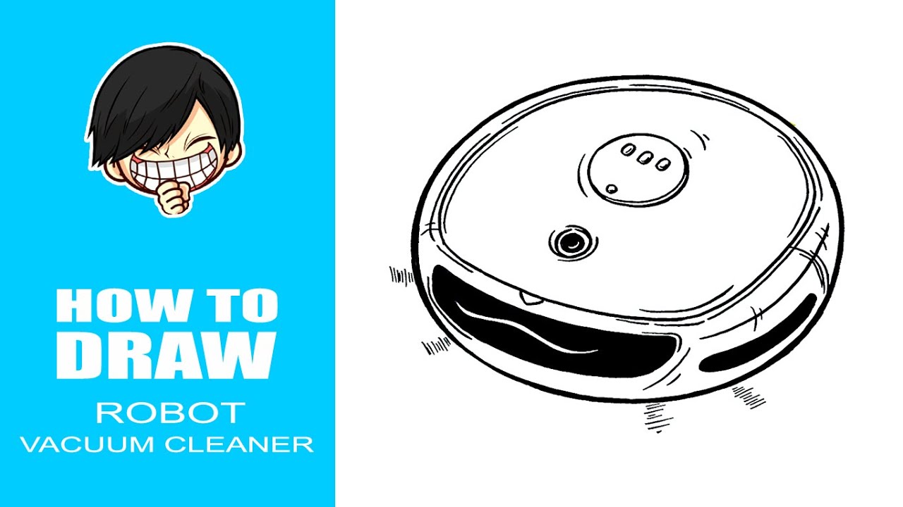How to draw Robot Vacuum Cleaner