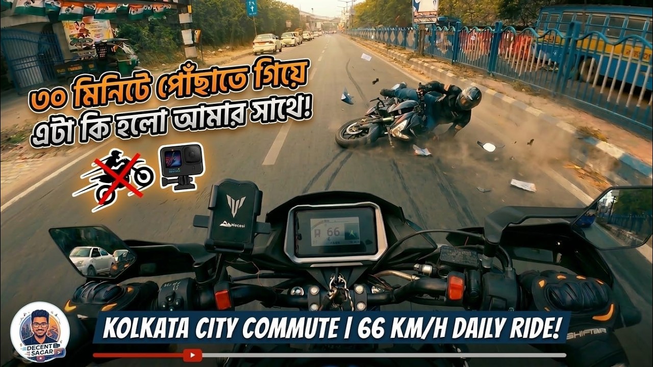 আজকের রাইডে এটা আমি আশা করিনি! ⚠️ Office Ride Through Kolkata Traffic | Decent Sagar