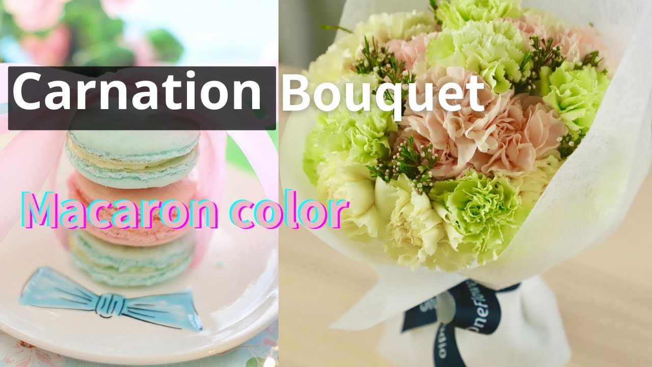 Tutorial- Easy carnation bouquet- impressive Macaron Creamy color