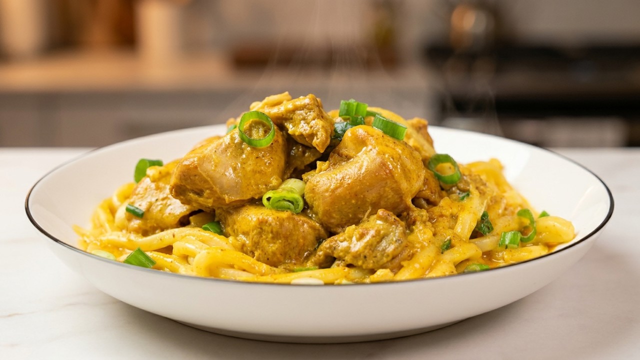 BEST 30-MINUTE CHICKEN COCONUT  CURRY  (EASY  WEEKDAY UDON RECIPE)🕑