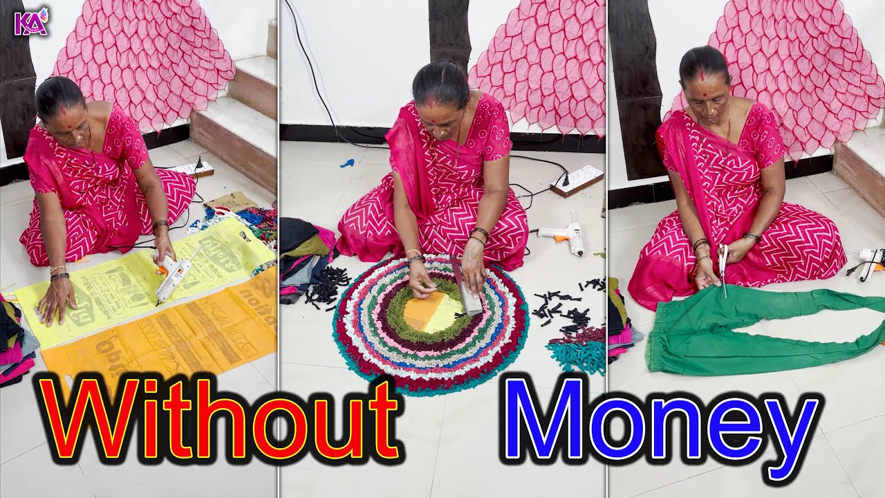 Easy Ways To Transform Old Clothes Into Doormat Making 👕 Without Spending Money #diy #hacks #clothes