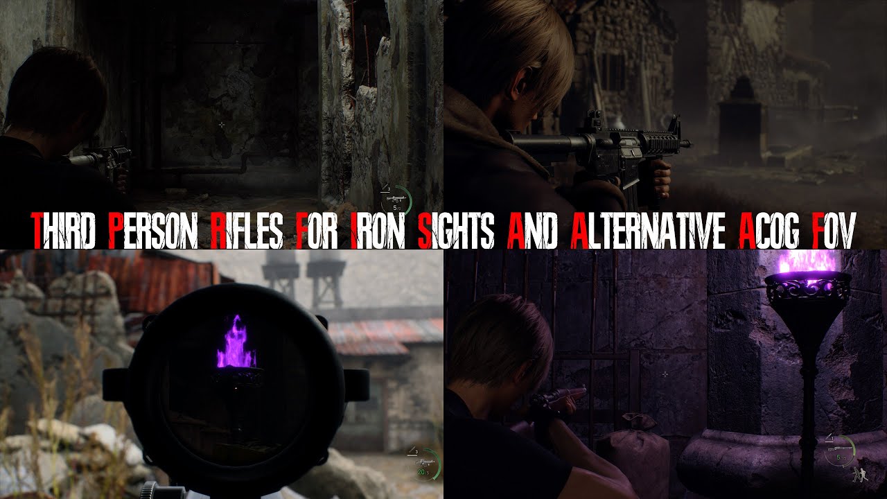 Resident Evil 4 Remake CQBR in Mercenaries and 3rd Person Rifles & Alternative Scope Fov