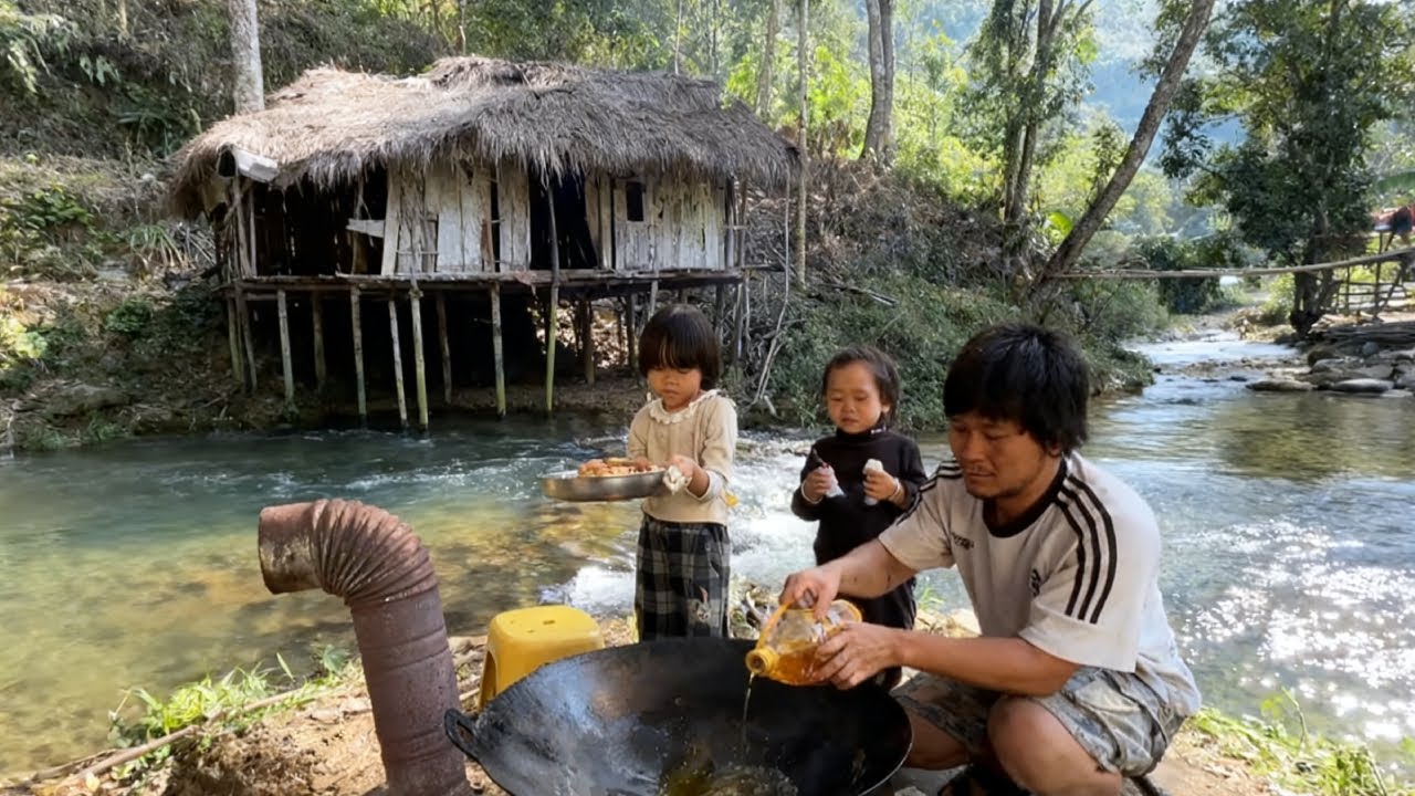 【一家七口隐居深山】孩子发烧39度多，爸爸带孩子紧急看医生，孩子懂事的令人心疼#农村生活#vlog#山居生活