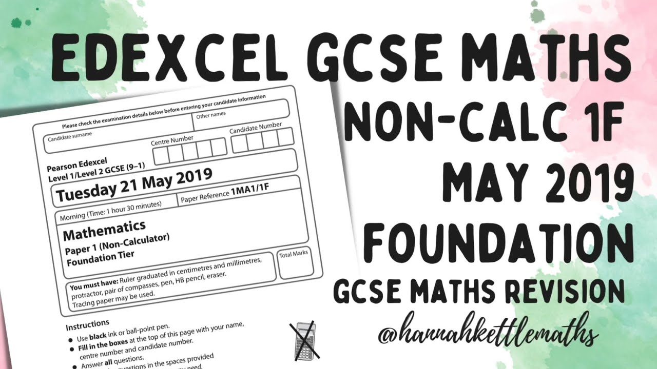 May 2019 Paper 1 GCSE Maths Foundation Non-Calculator Edexcel 1MA1 1F | GCSE Revision