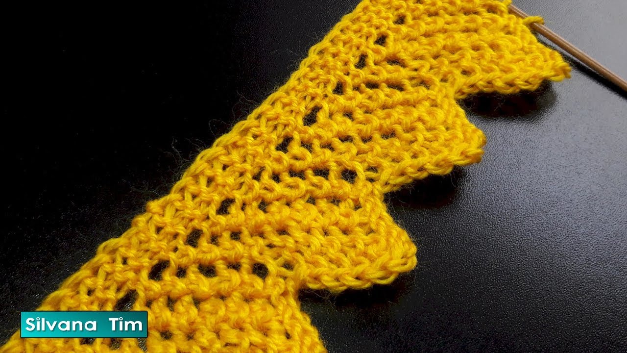 COMO TEJER PUNTILLA DE PICOS A DOS AGUJAS / SILVANA TIM KNITTING TUTORIALS # 659