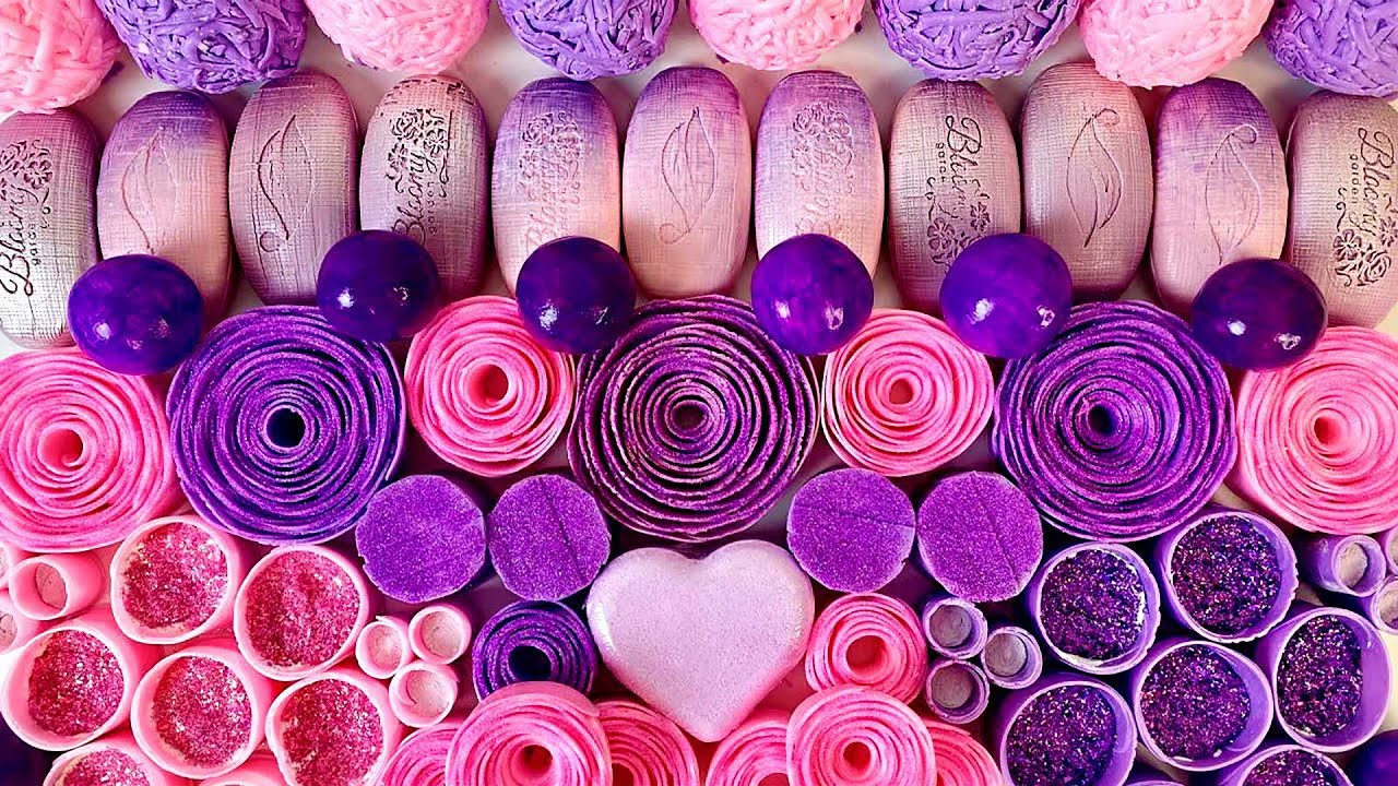 ASMR SOAP ★ Compilation set soap ★ Crushing soap boxes with glitter, foam & starch ★ Clay cracking ★