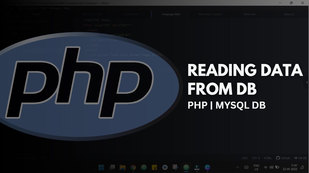 READING DATA FROM MySQL DATABASE USING PHP | phpMyAdmin | codeayan