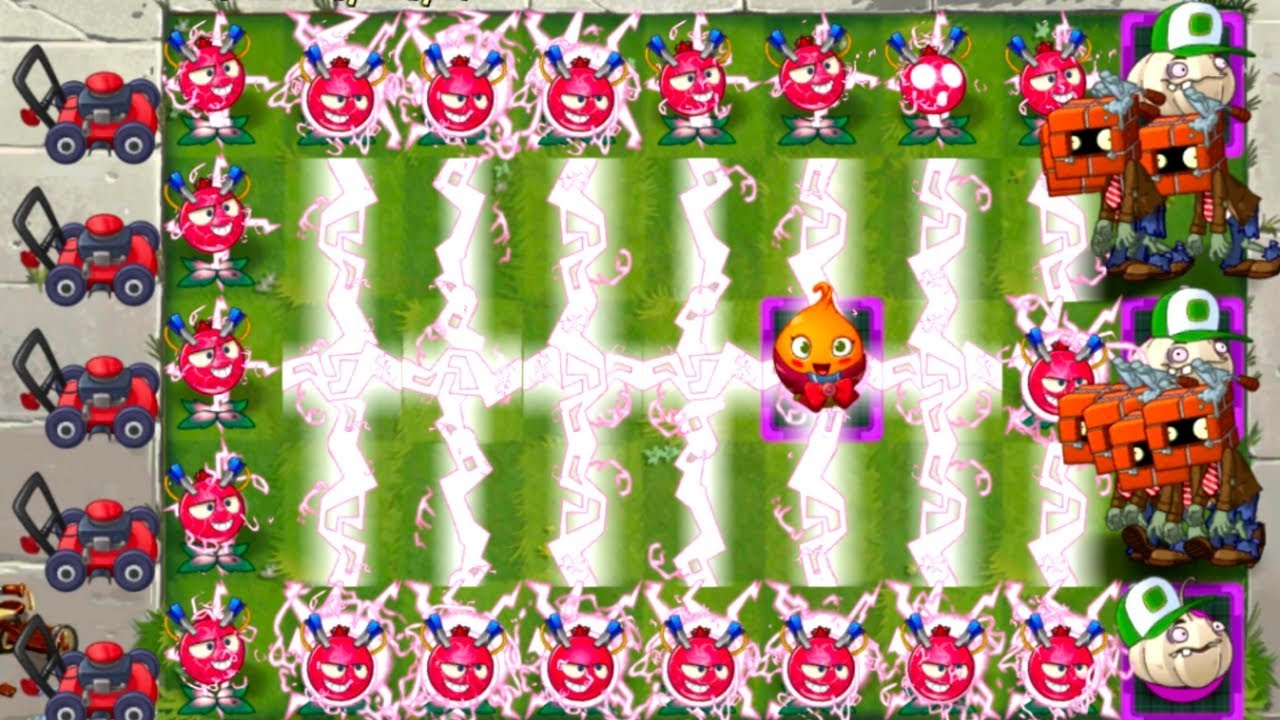 Plants vs Zombies 2 Mod Electric Field vs Monster Gargantuar