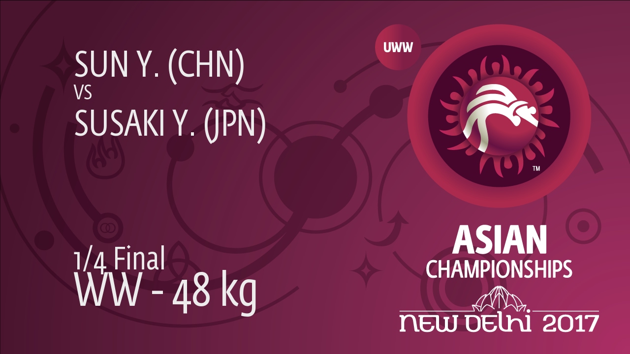 1/4 WW - 48 kg: Y. SUSAKI (JPN) df. Y. SUN (CHN), 9-4