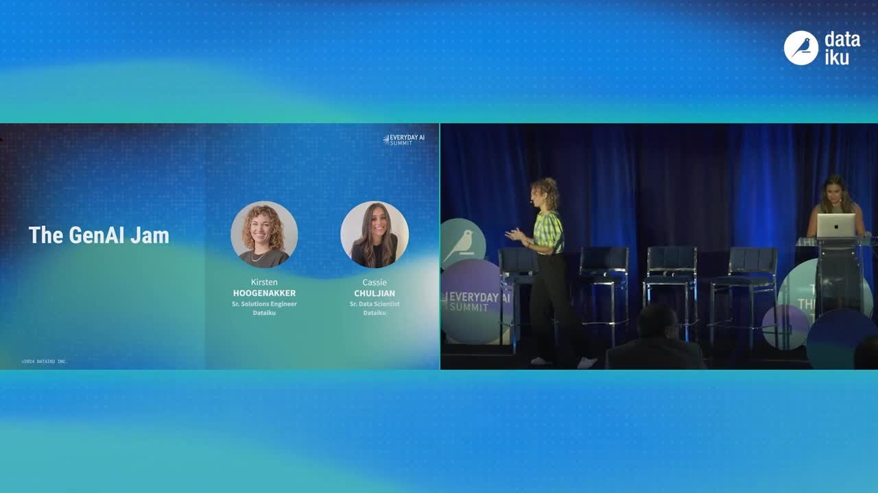 The GenAI Jam | Kirsten Hoogenakker & Cassie Chuljian, Dataiku | EAI Summit Dallas 2024